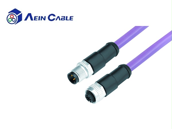 M12 cable assembly vertical type (fixed type)