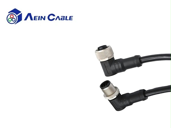 M12 cable assembly bent type (fixed type)